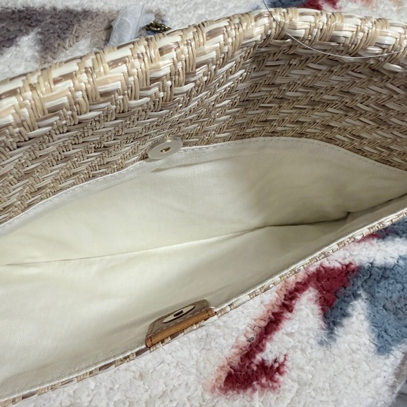 J. Crew Tan Woven Clutch with Gold Accents - Picture 4 of 7